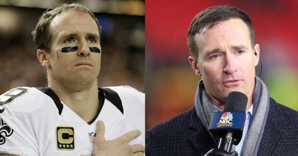 Drew Brees makes his nbc debut, internet amazed by his new hair